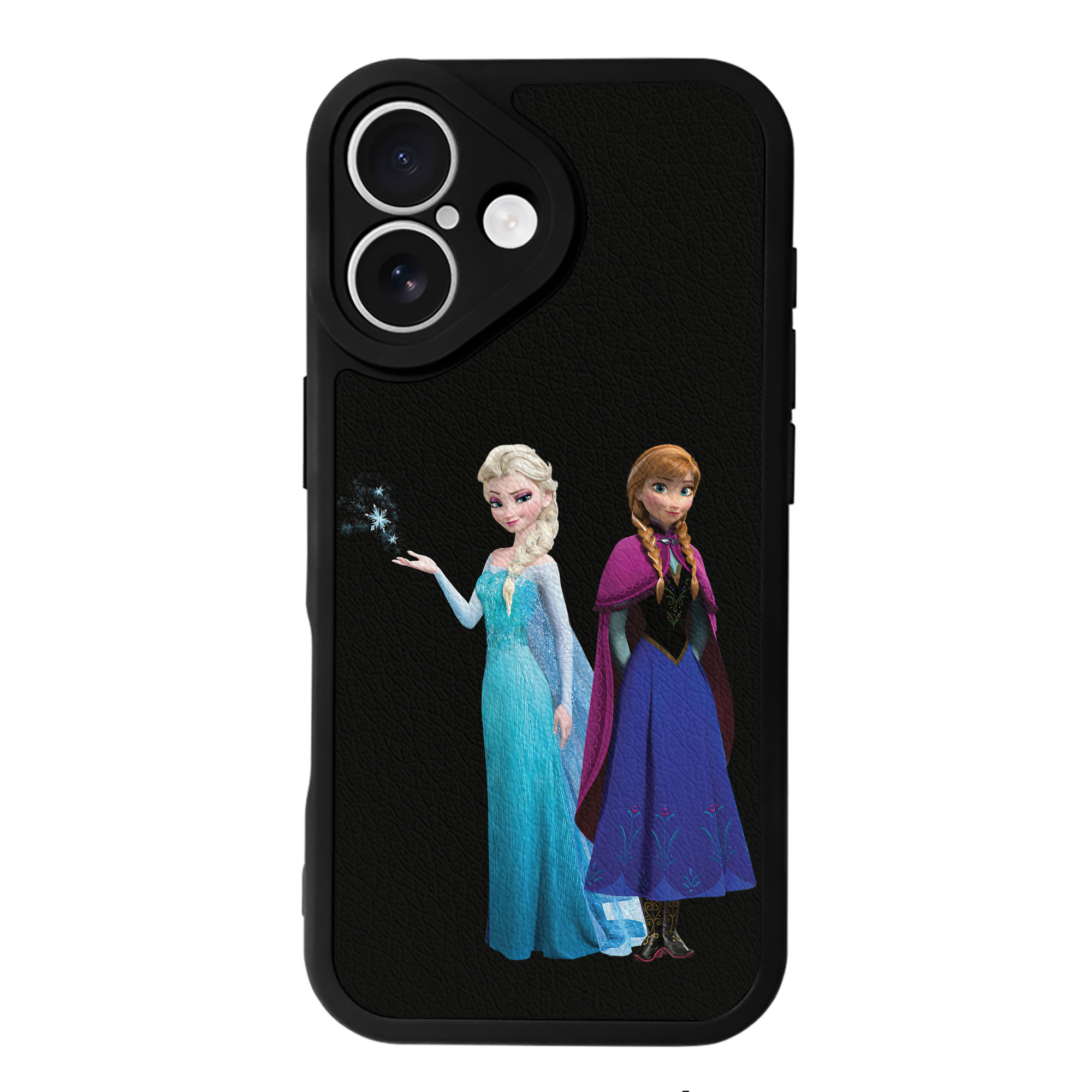（画像用） アナと雪の女王 アンナ エルサ Frozen Anna Elsa 【iPhone 16シリーズ対応】シリコンスマホケース（レザー調） 材質：シリコン
